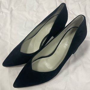 1. State Black Suede Pumps